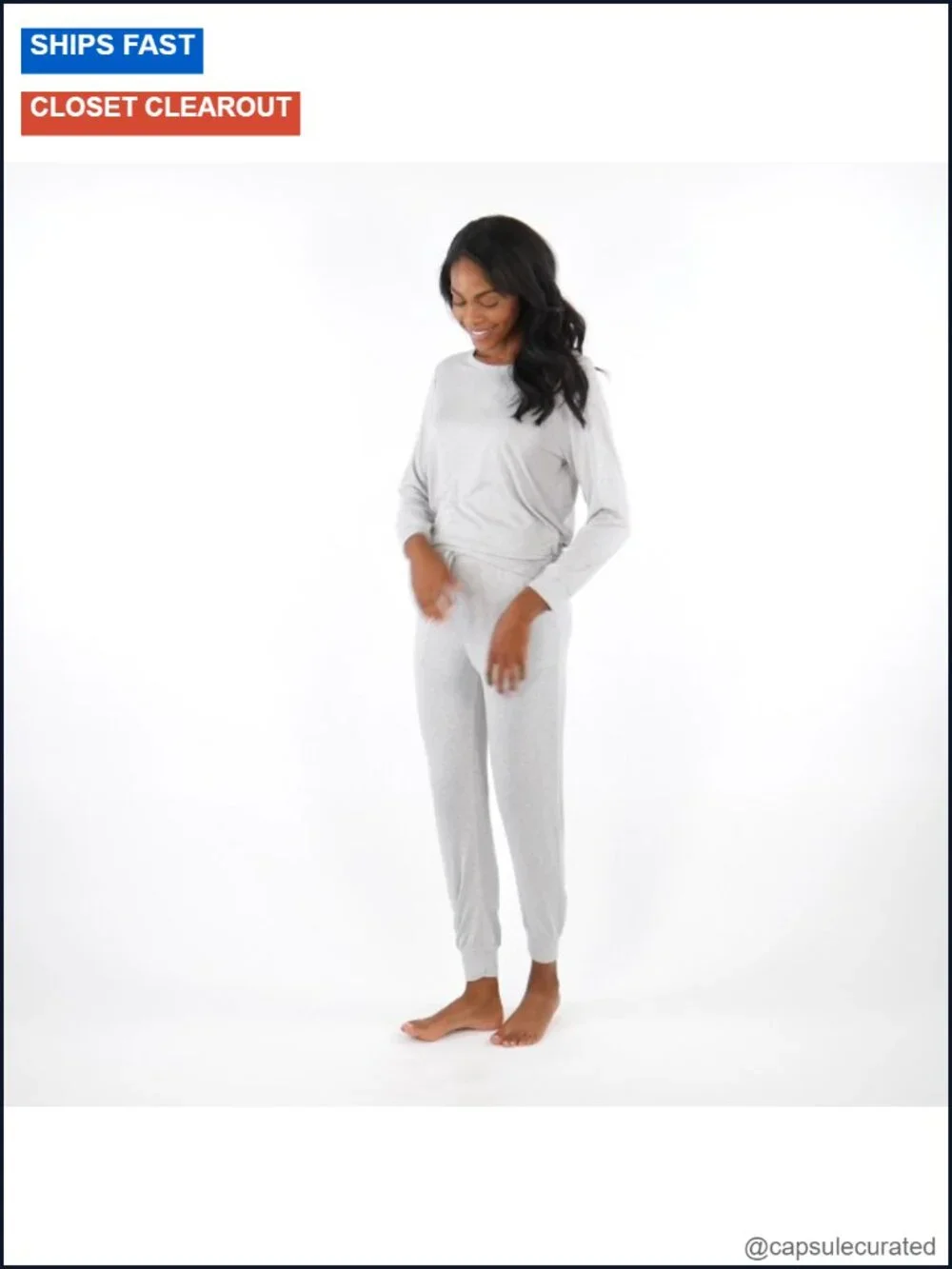 Ultra Soft Dream Jersey 2-Piece Lounge Set – Long Sleeve Top & Jogger Pants